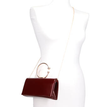 Burgundy handbag