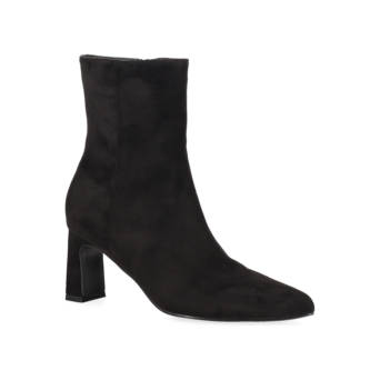 Black suede bootie