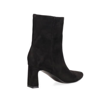 Black suede bootie