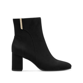 Black suede bootie
