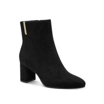 Black suede bootie