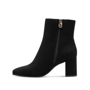 Black suede bootie