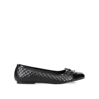 Black quilted ballet flat