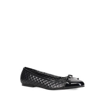 Black quilted ballet flat