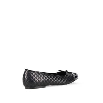 Black quilted ballet flat