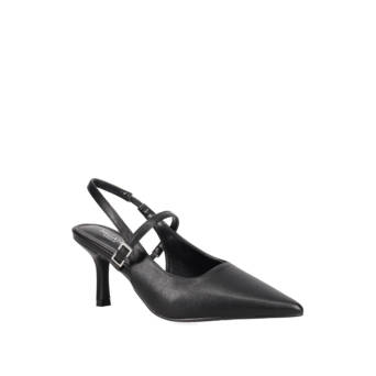Black slingback pump