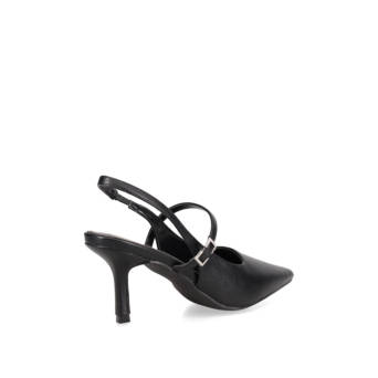 Black slingback pump