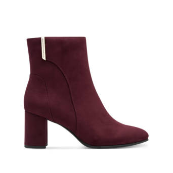 Burgundy suede bootie