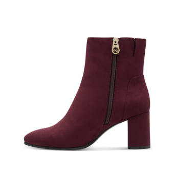 Burgundy suede bootie