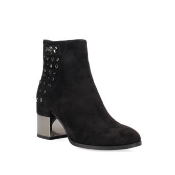 Black suede bootie