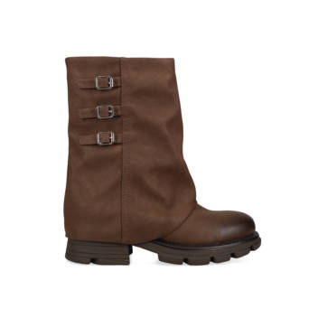 Brown bootie with gaiter