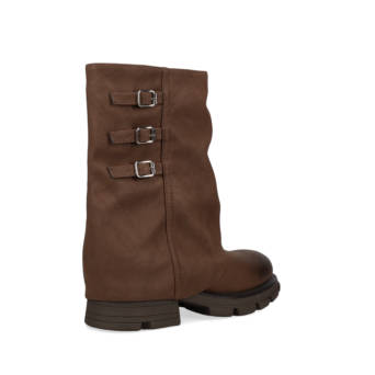 Brown bootie with gaiter
