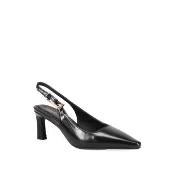 Black slingback pump