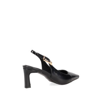Black slingback pump