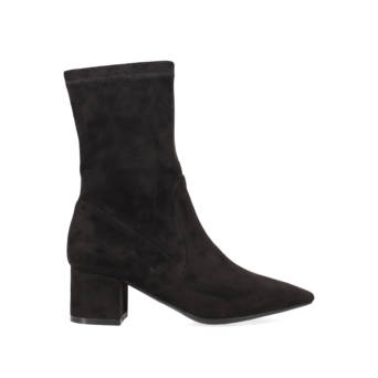 Black suede bootie