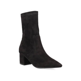 Black suede bootie
