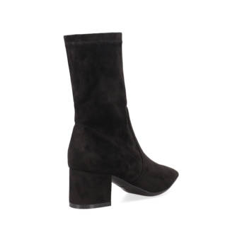 Black suede bootie
