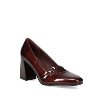 Burgundy patent pump