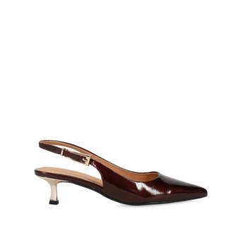 Burgundy slingback pump