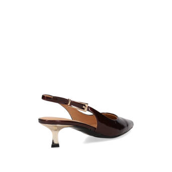 Burgundy slingback pump