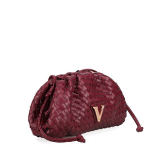 Burgundy clutch bag