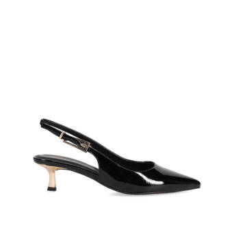 Black slingback pump