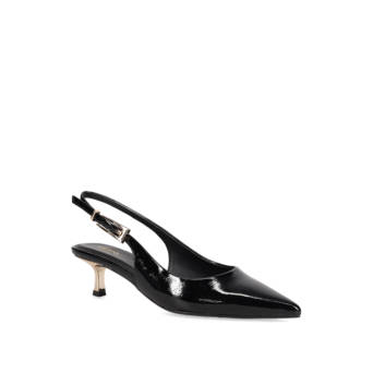 Black slingback pump