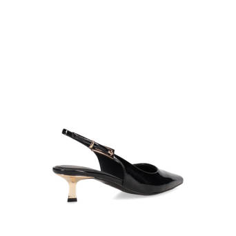 Black slingback pump
