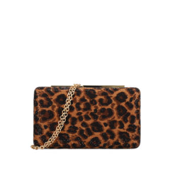 Animal print clutch bag