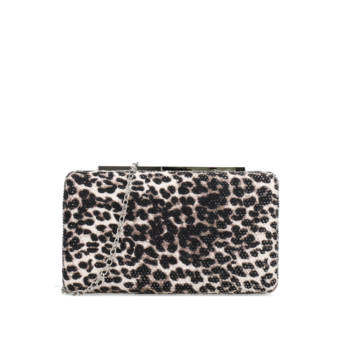 Animal print clutch bag