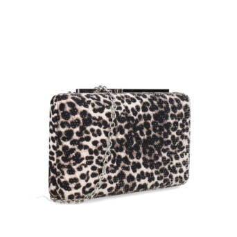 Animal print clutch bag