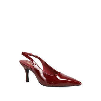 Red slingback patent pump