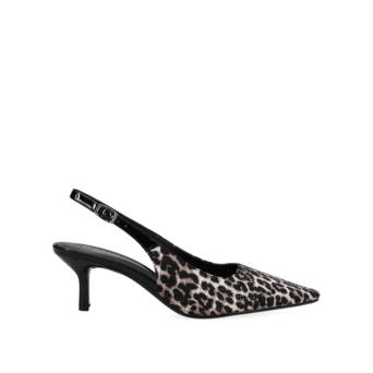 Animal print slingback pump