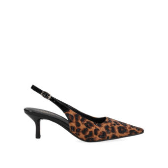 Animal print slingback pump