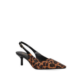 Animal print slingback pump