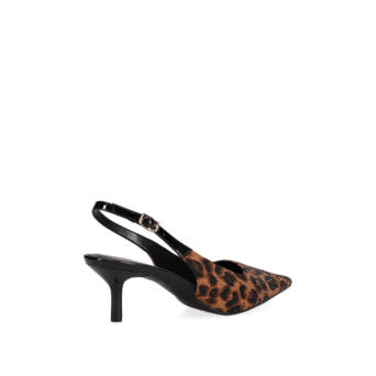 Animal print slingback pump
