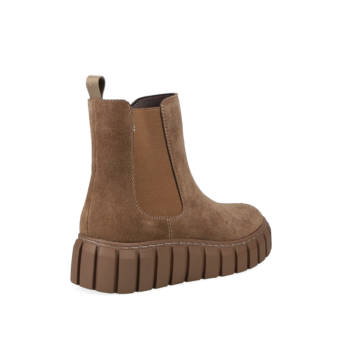 Taupe leather bootie