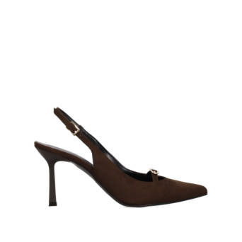 Brown slingback pump