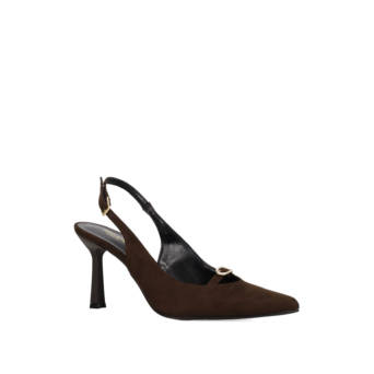 Brown slingback pump