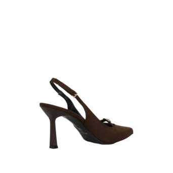 Brown slingback pump