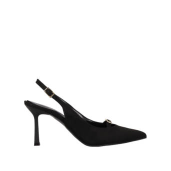 Black slingback pump