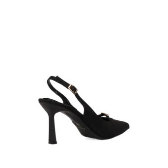 Black slingback pump