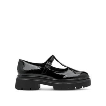Black patent loafer