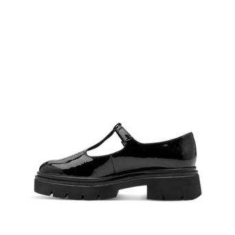Black patent loafer