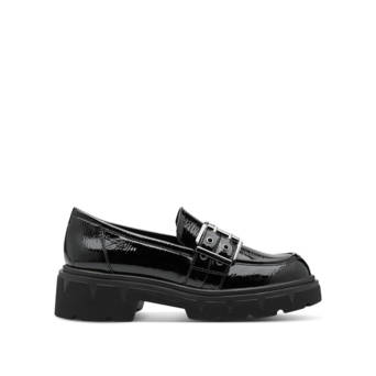 Black patent loafer