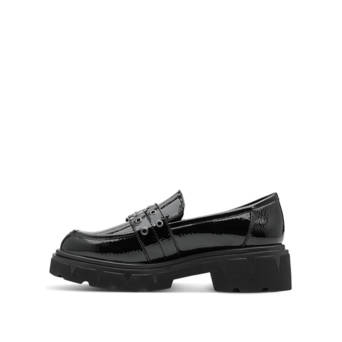 Black patent loafer