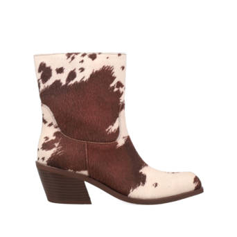 Animal print western bootie