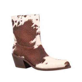 Animal print western bootie