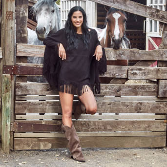 Taupe μπότα με γκέτα