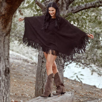 Taupe μπότα με γκέτα